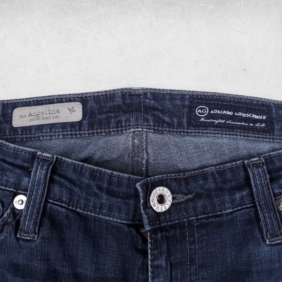 AG Jeans Women 28R Blue Angelina Petite Boot Stretch Y2K Western Cowgirl Chic - Picture 10 of 11